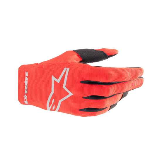 Gants cross enfant Alpinestars Radar - Rouge Mars Argent