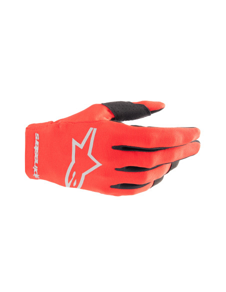 Gants cross enfant Alpinestars Radar - Rouge Mars Argent