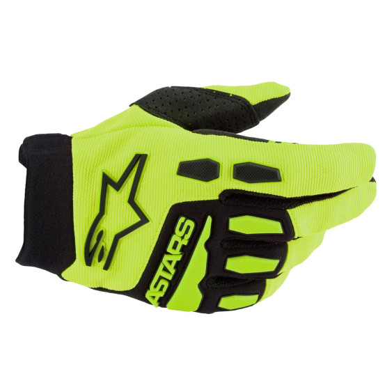 Gants cross enfant Alpinestars Full Bore - Jaune Fluo Noir