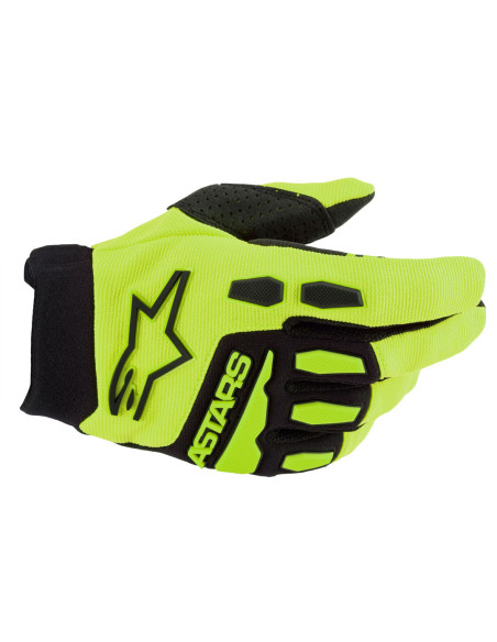 Gants cross enfant Alpinestars Full Bore - Jaune Fluo Noir