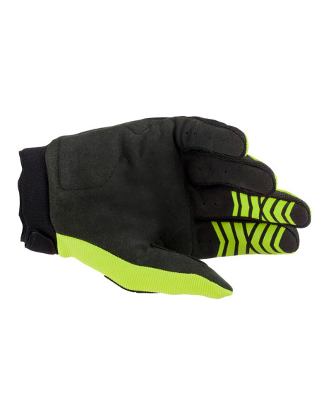 Gants cross enfant Alpinestars Full Bore - Jaune Fluo Noir