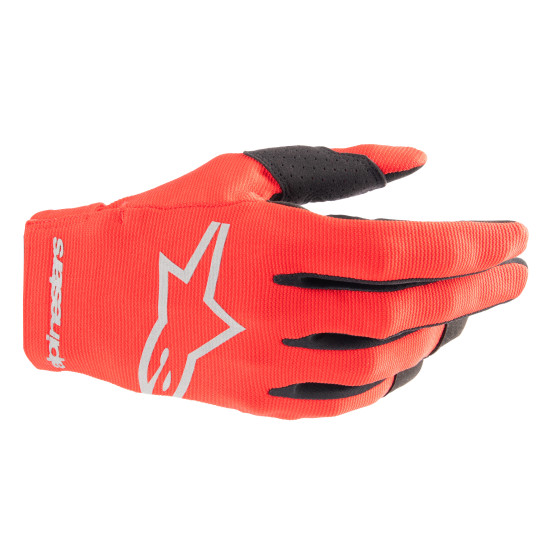 Gants cross Alpinestars Radar - Mars Rouge Argent