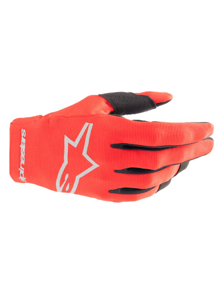 Gants cross Alpinestars Radar - Mars Rouge Argent