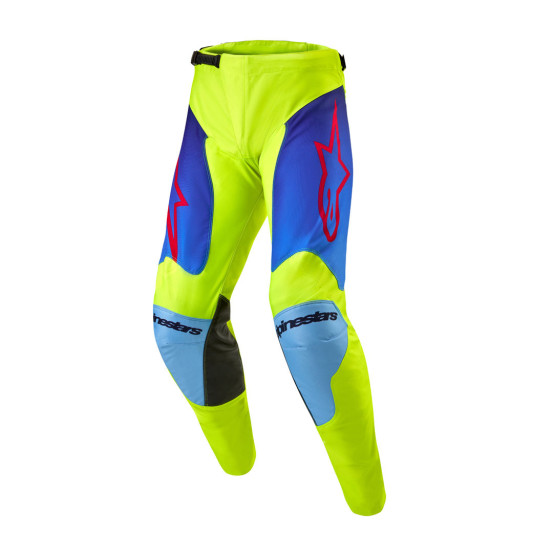 Pantalon cross Alpinestars 2024 Racer Hoen - Jaune Fluo Bleu Marine