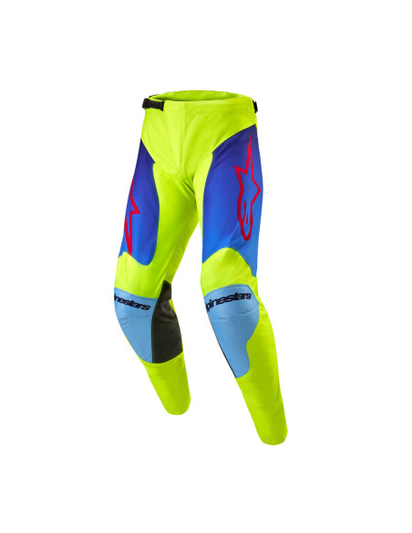 Pantalon cross Alpinestars 2024 Racer Hoen - Jaune Fluo Bleu Marine