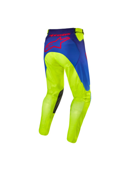 Pantalon cross Alpinestars 2024 Racer Hoen - Jaune Fluo Bleu Marine