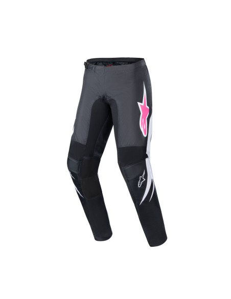 Pantalon cross femme Alpinestars 2024 Stella Fluid - Noir Blanc Rose