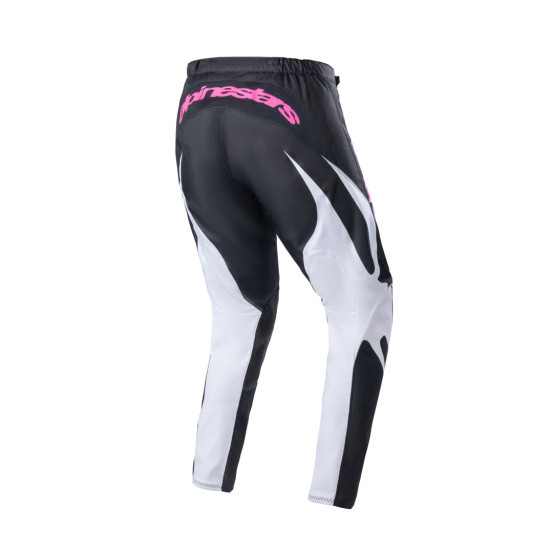 Pantalon cross femme Alpinestars 2024 Stella Fluid - Noir Blanc Rose