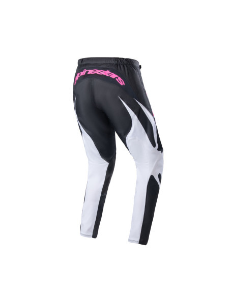 Pantalon cross femme Alpinestars 2024 Stella Fluid - Noir Blanc Rose