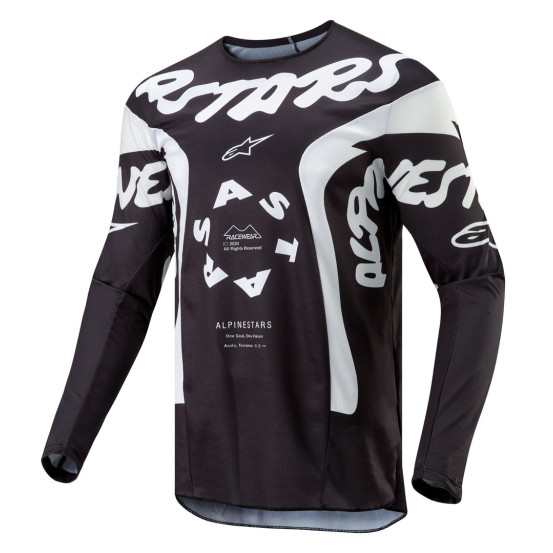 Maillot cross Alpinestars 2024 Racer Hana - Noir Blanc