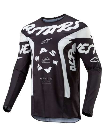 Maillot cross Alpinestars 2024 Racer Hana - Noir Blanc