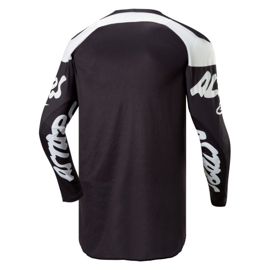 Maillot cross Alpinestars 2024 Racer Hana - Noir Blanc
