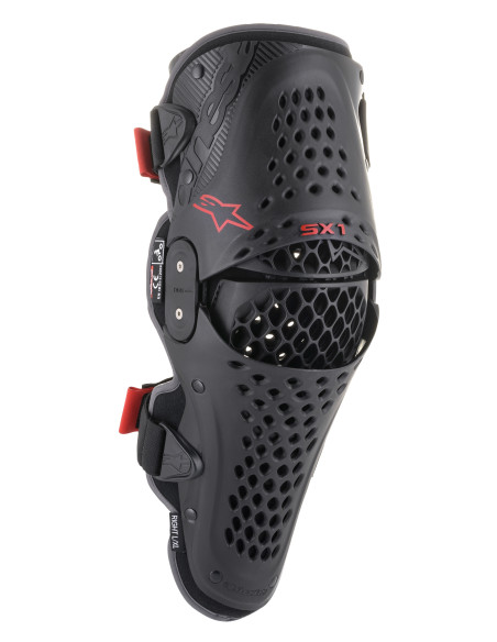 Genouillères Alpinestars SX-1 V2 - Noir Rouge