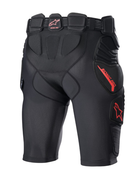 Short de protection Alpinestars Bionic Pro - Noir Rouge