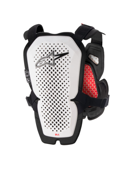 Pare pierre Alpinestars A-1 PRO - Blanc Noir Rouge