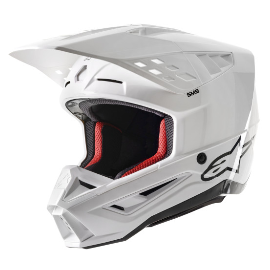 Casque cross Alpinestars S-M5 Solid - Blanc