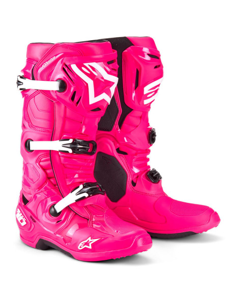 Bottes cross Alpinestars Tech 10 - Diva Rose Blanc