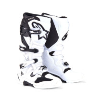 Bottes cross Alpinestars Tech 7 nouvelle génération - Blanc Noir