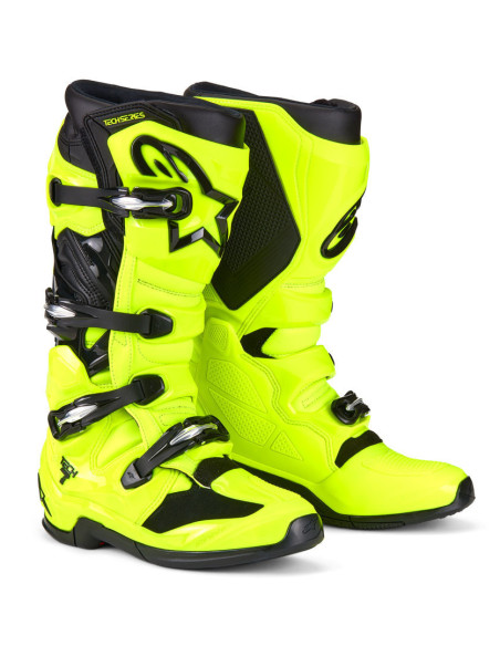 Bottes cross Alpinestars Tech 7 nouvelle génération - Jaune Fluo Noir