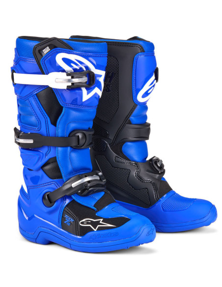 Bottes cross enfant Alpinestars Tech 7S - Bleu Noir Blanc
