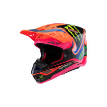 Casque cross Alpinestars S-M10 DEEGAN - Orange Fluo Violet Rose Fluo