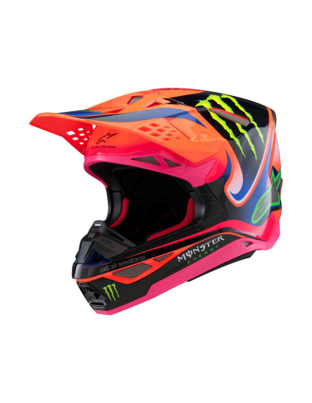 Casque cross Alpinestars S-M10 DEEGAN - Orange Fluo Violet Rose Fluo