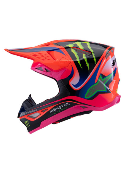 Casque cross Alpinestars S-M10 DEEGAN - Orange Fluo Violet Rose Fluo