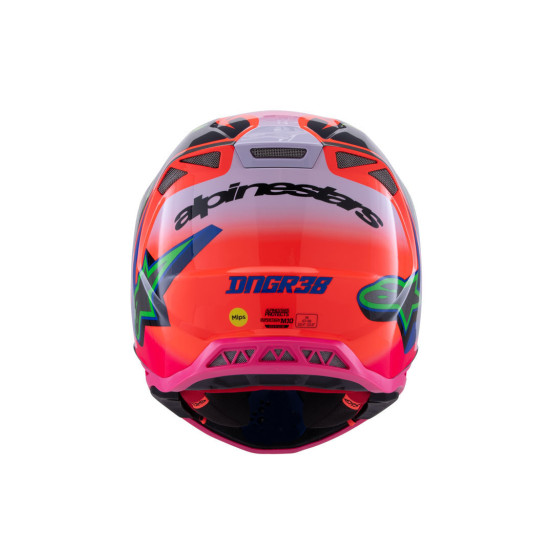 Casque cross Alpinestars S-M10 DEEGAN - Orange Fluo Violet Rose Fluo