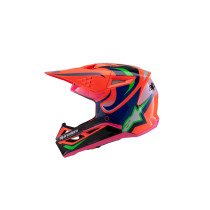 Casque cross enfant Alpinestars S-M3 DEEGAN - Orange Fluo Violet Rose Fluo 2