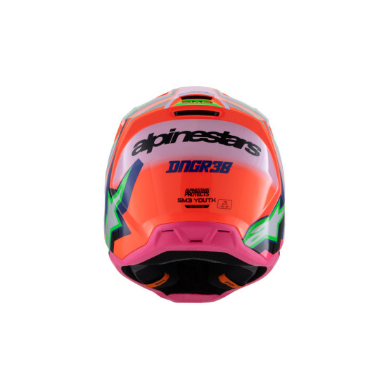 Casque cross enfant Alpinestars S-M3 DEEGAN - Orange Fluo Violet Rose Fluo