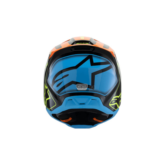 Casque cross enfant Alpinestars S-M3 Fray - Noir Orange Jaune Fluo