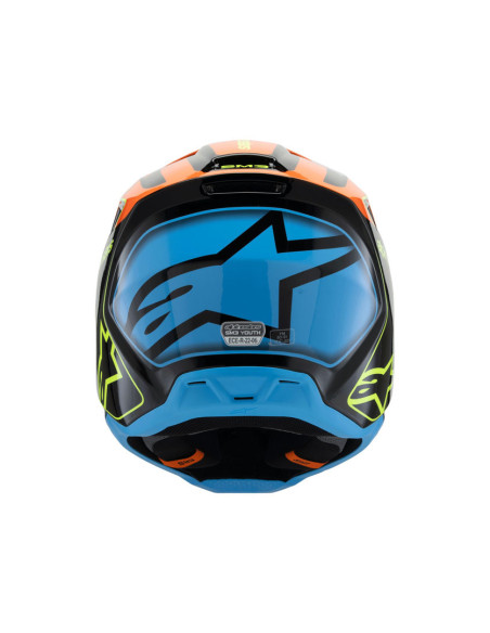 Casque cross enfant Alpinestars S-M3 Fray - Noir Orange Jaune Fluo