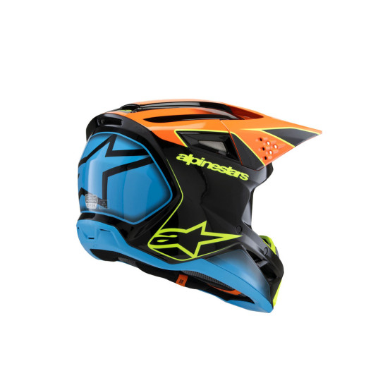 Casque cross enfant Alpinestars S-M3 Fray - Noir Orange Jaune Fluo