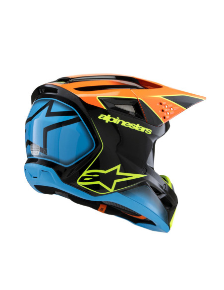 Casque cross enfant Alpinestars S-M3 Fray - Noir Orange Jaune Fluo