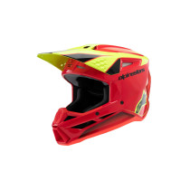Casque cross enfant Alpinestars S-M3 Fray - Rouge Jaune Fluo Noir