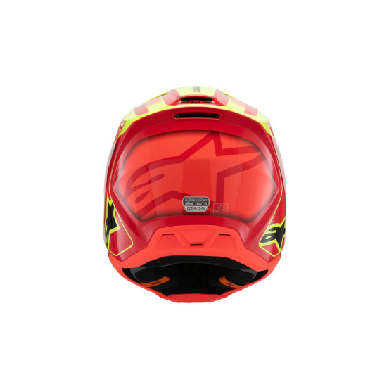 Casque cross enfant Alpinestars S-M3 Fray - Rouge Jaune Fluo Noir