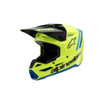 Casque cross enfant Alpinestars S-M3 Radium - Jaune Fluo Noir Bleu