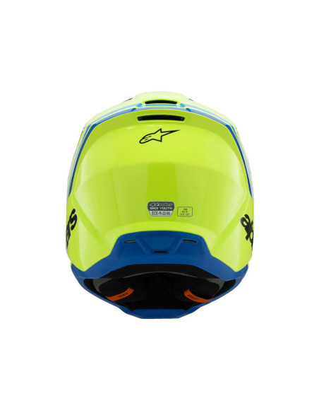 Casque cross enfant Alpinestars S-M3 Radium - Jaune Fluo Noir Bleu