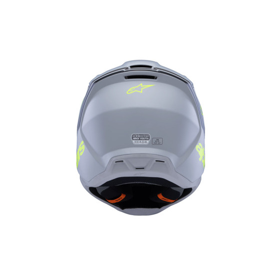 Casque cross enfant Alpinestars S-M3 Radium - Gris Noir Jaune Fluo Mat