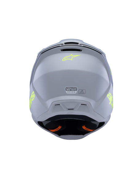 Casque cross enfant Alpinestars S-M3 Radium - Gris Noir Jaune Fluo Mat