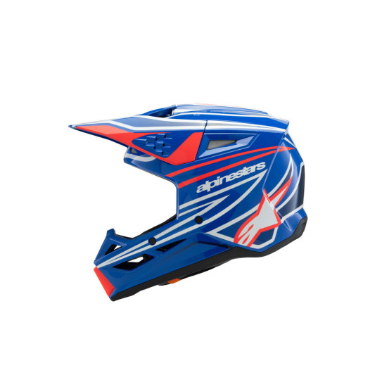 Casque cross enfant Alpinestars S-M3 Wurx - Bleu Rouge Blanc Noir