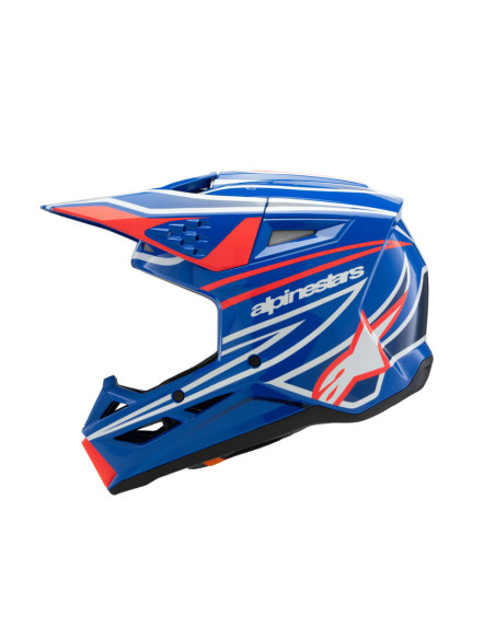 Casque cross enfant Alpinestars S-M3 Wurx - Bleu Rouge Blanc Noir