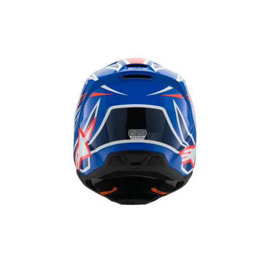 Casque cross enfant Alpinestars S-M3 Wurx - Bleu Rouge Blanc Noir