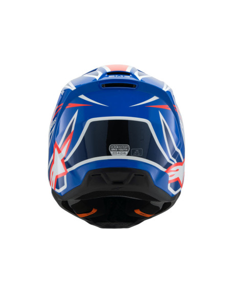 Casque cross enfant Alpinestars S-M3 Wurx - Bleu Rouge Blanc Noir