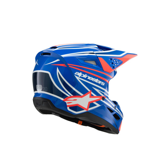 Casque cross enfant Alpinestars S-M3 Wurx - Bleu Rouge Blanc Noir