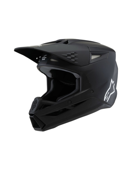 Casque cross enfant Alpinestars S-M3 Solid - Noir Mat