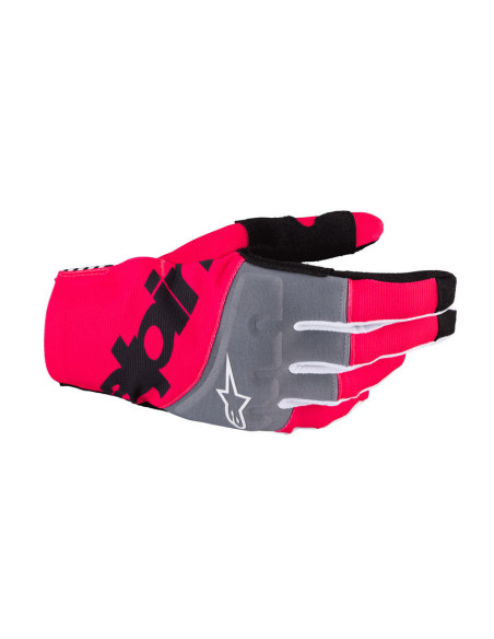 Gants cross Alpinestars Techstar - Noir Rose Fluo