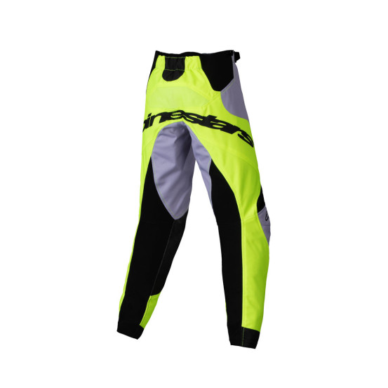 Pantalon cross enfant Alpinestars 2025 Racer Veil - Gris Jaune Fluo