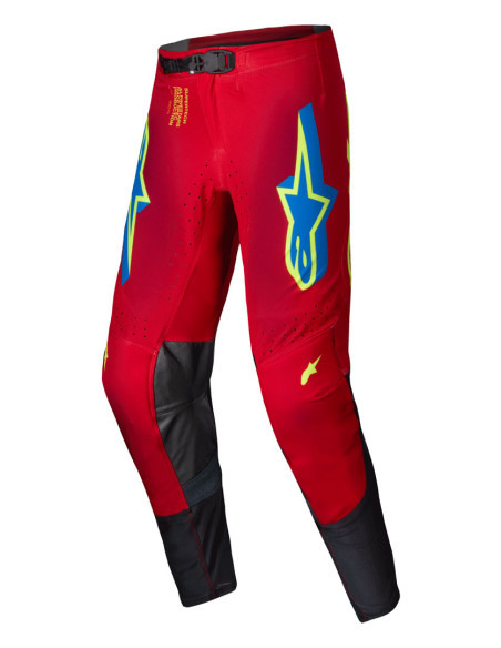 Pantalon cross Alpinestars 2025 Supertech Maker - Rouge Jaune Fluo