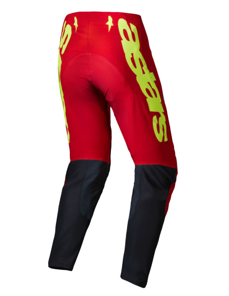 Pantalon cross Alpinestars 2025 Supertech Maker - Rouge Jaune Fluo